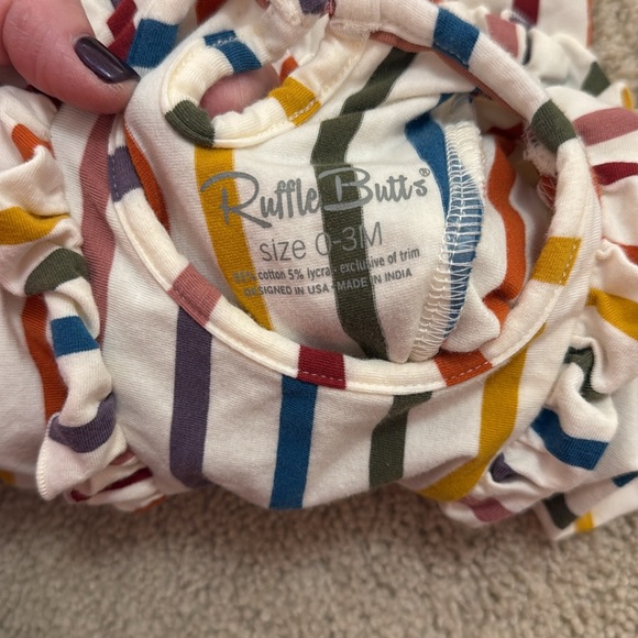 Rufflebutts Rainbow bubble romper - Picture 3 of 3